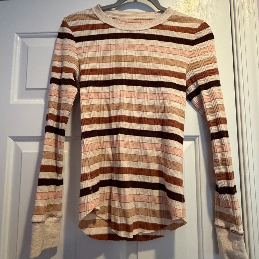 Aerie Multicolor Striped Long Sleeve Tee